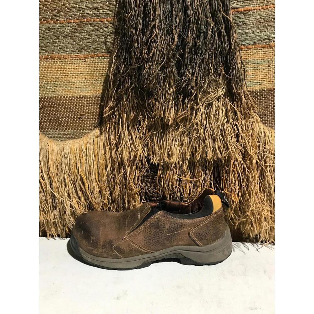 CAROLINA Brown Lytning Men Steel Toe Slip-On Work Shoes US Men Size 11D